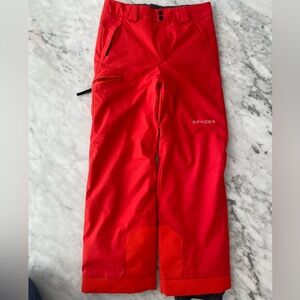 Spyder Youth Red/Orange Snow Pants
